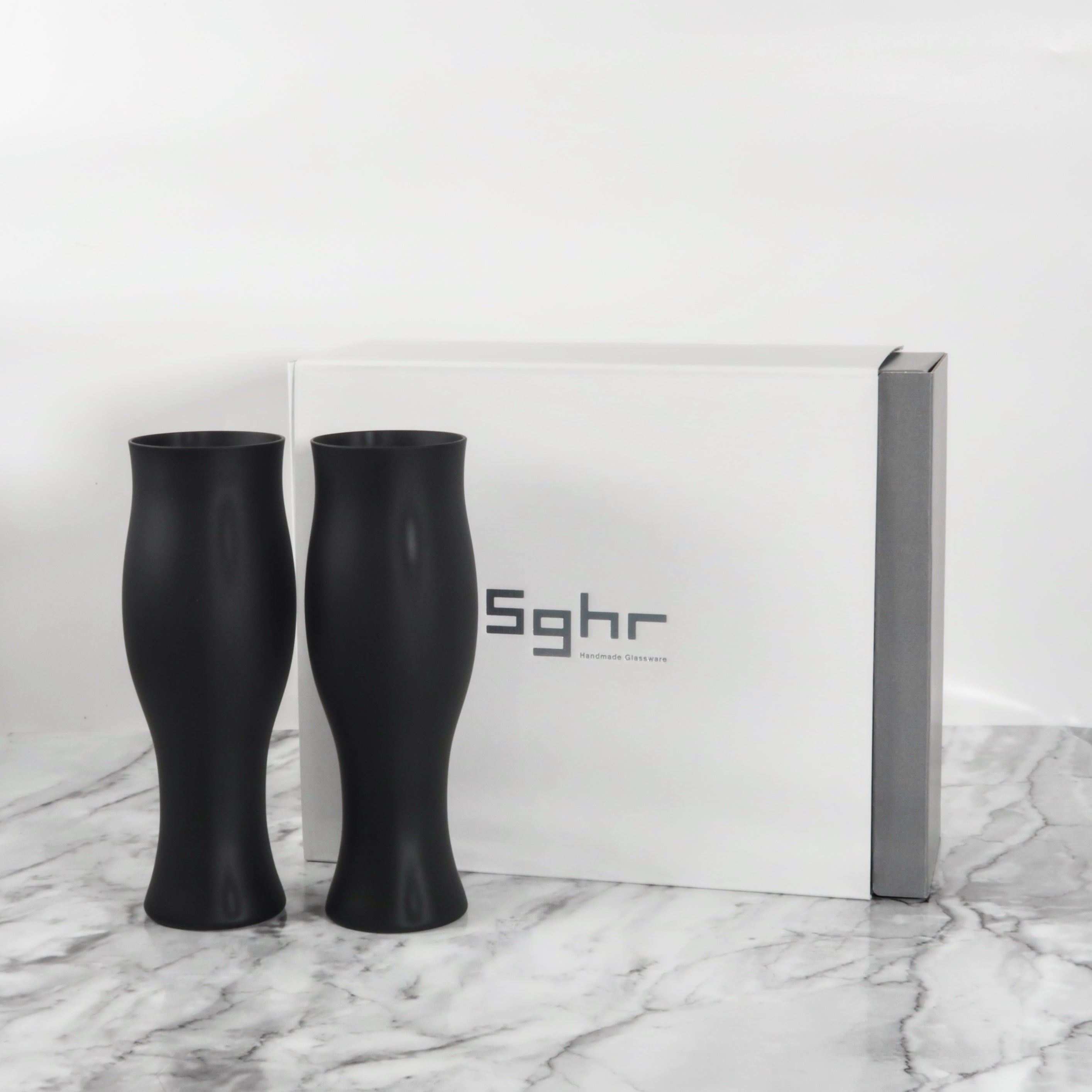 Sghr ペアグラス ギフトボックスセット スコールビールグラス 340ml フロストブラック