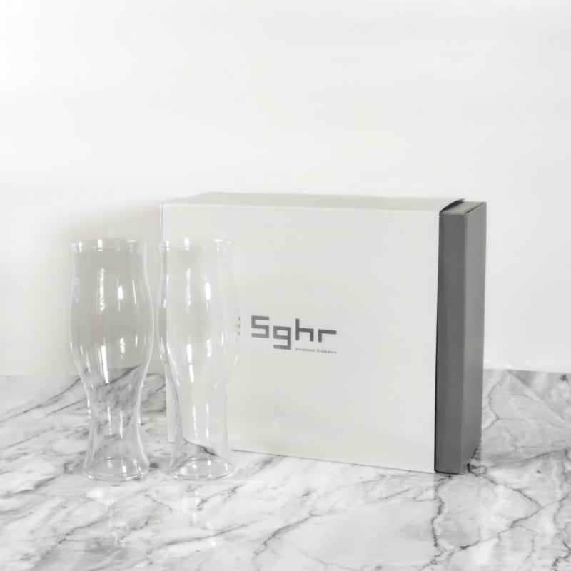 Sghr ペアグラス ギフトボックスセット スコールビールグラス 340ml クリア