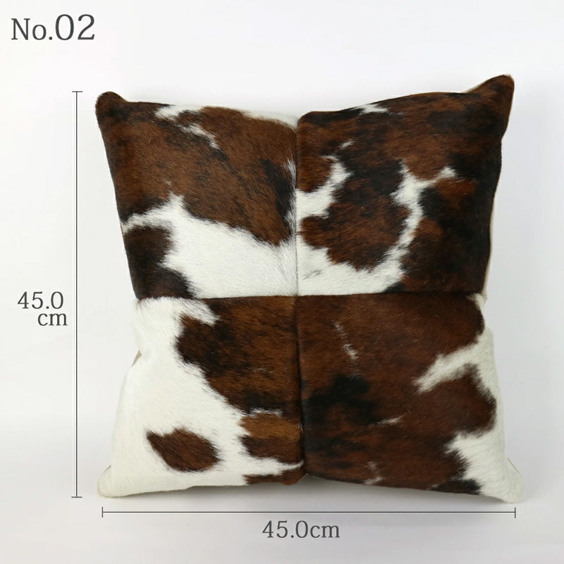 【在庫限り 70%OFF】個別販売 Spring Valley カウハイド クッション ノルマンディー トリコロール 45×45cm