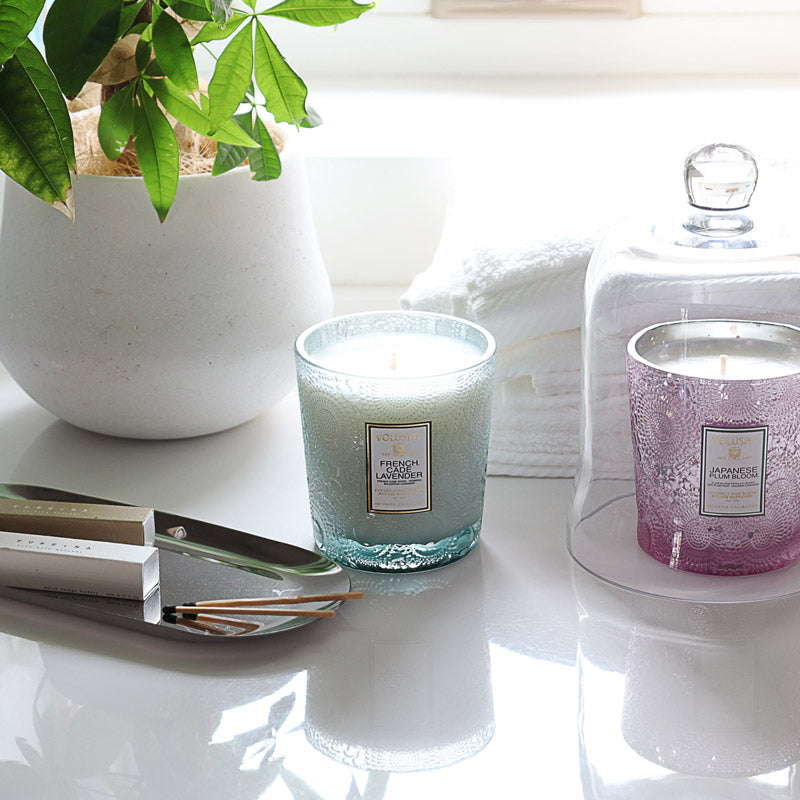 【在庫限り 40%OFF】 VOLUSPA ジャポニカ クラシックキャンドル フレンチケード&ラベンダー