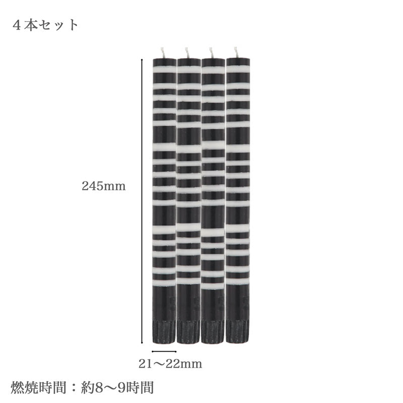 【在庫限り 40%OFF】 ブリティッシュカラー スタンダード ディナーキャンドル 4本セット