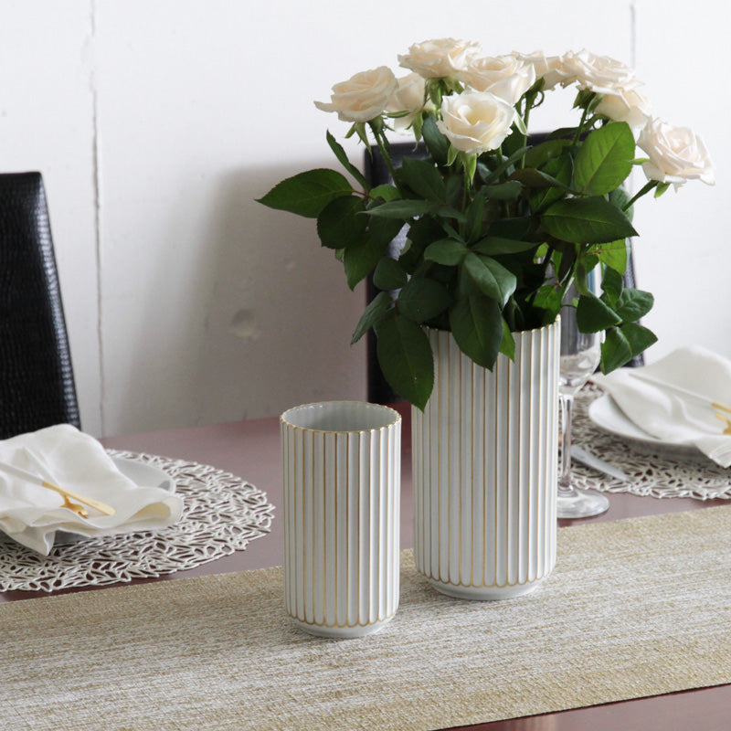 LYNGBY PORCELÆN リュンビューベース ゴールドライン 15cm
