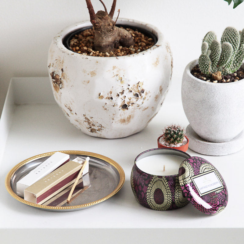 【在庫限り 40%OFF】 VOLUSPA ジャポニカ ティンキャンドル S サンティアゴハックルベリー