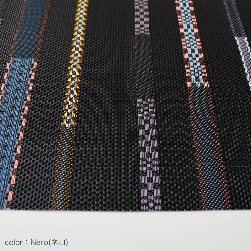 チルウィッチ アップリケ レクタングル ネロの織り柄アップ