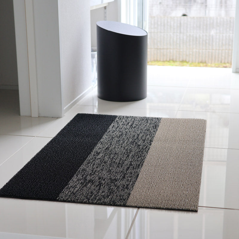 チルウィッチ 玄関マット Marbled Stripe ソルト&ペッパー Shag  Door Mat 46.0×71.0cm
