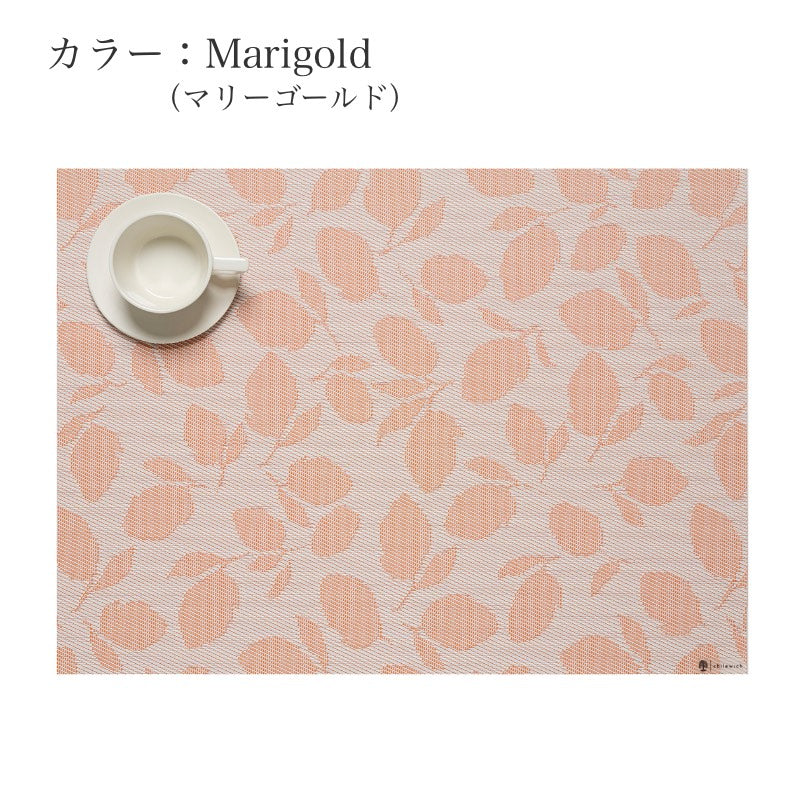 2026春夏新商品 チルウィッチ × マーサ・スチュワート ランチョンマット LEMON LEAVES（レモンリーブス） レクタングル