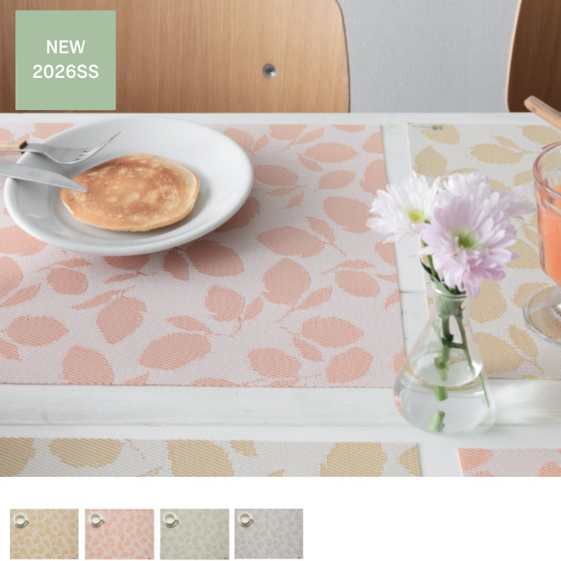 3月11日 9時販売開始 2026春夏新商品 チルウィッチ × マーサ・スチュワート ランチョンマット LEMON LEAVES（レモンリーブス） レクタングル