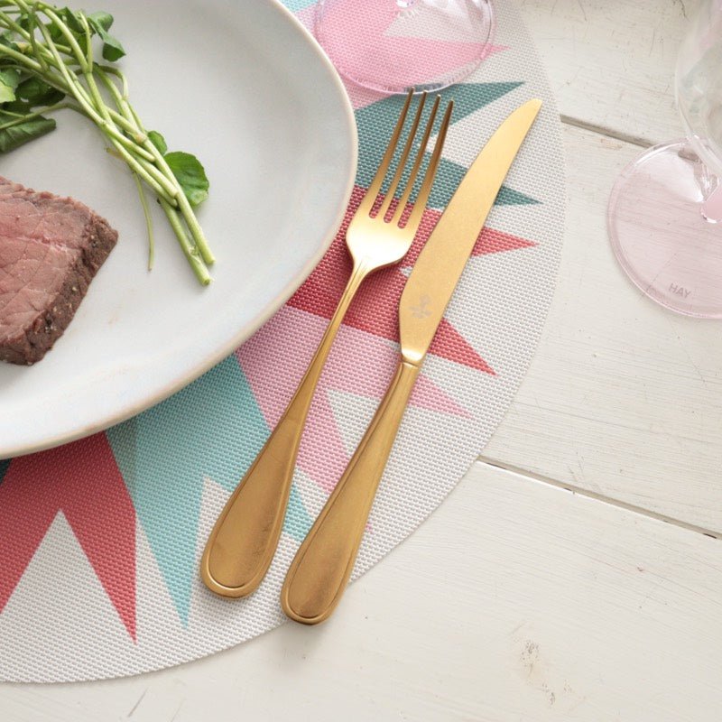 コマス カトラリー コントワー ゴールド デザートフォークとデザートナイフ