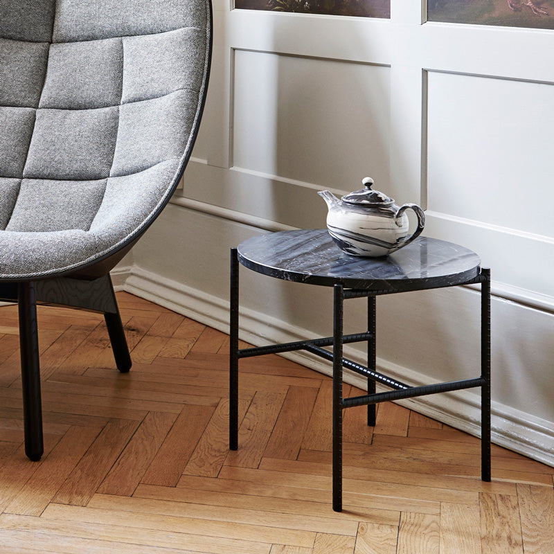 HAY REBAR SIDE TABLE Black Marble×Black