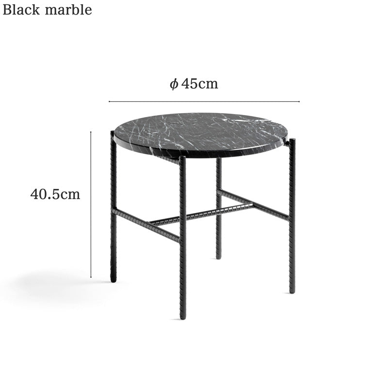 HAY REBAR SIDE TABLE Black Marble×Black