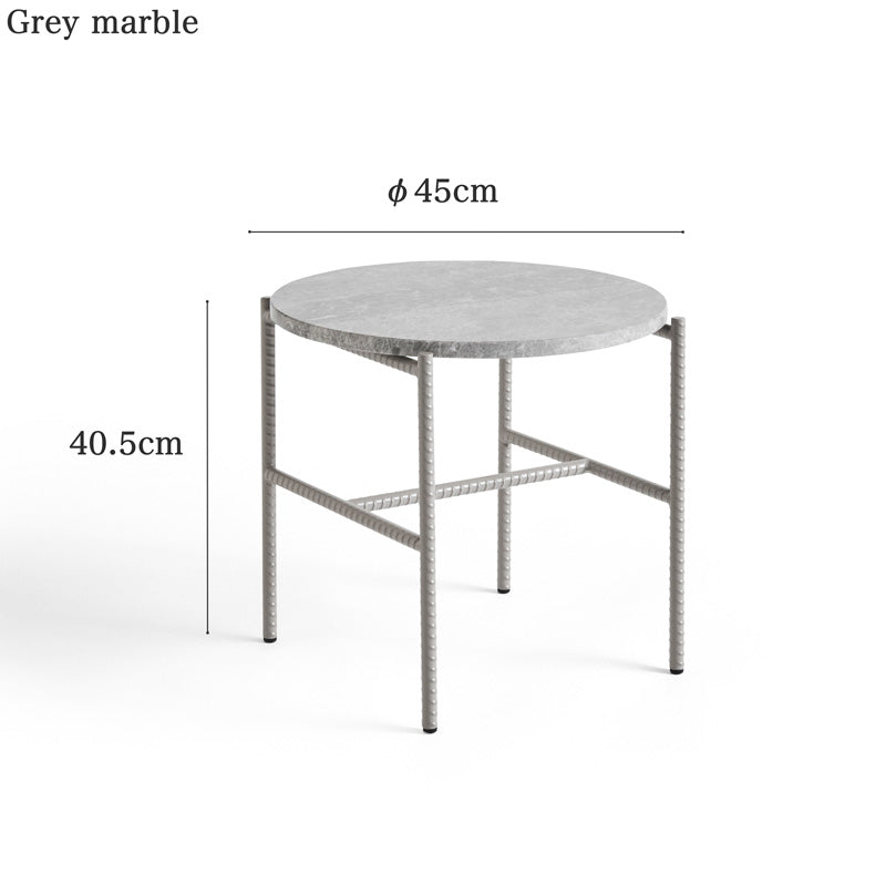 HAY REBAR SIDE TABLE Grey Marble×Grey