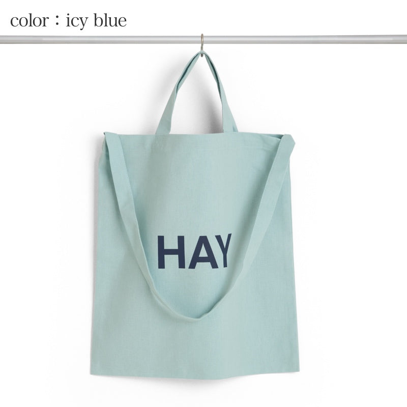 HAY TOTE BAG 2WAY仕様 Icy blue 正面
