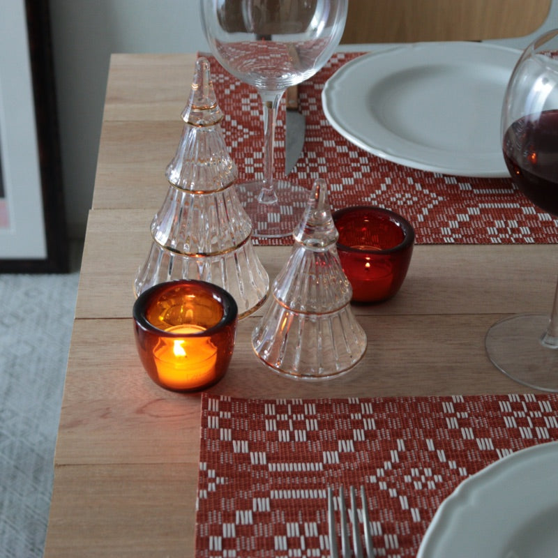 ガラスのクリスマスツリーオブジェホルムガード