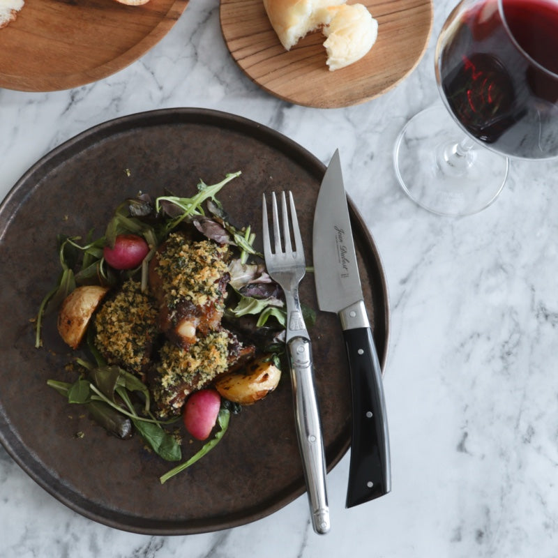 洗練されたテーブルコーディネートにふさわしいジャンデュボ ステーキナイフ ビストロノミー ブラック