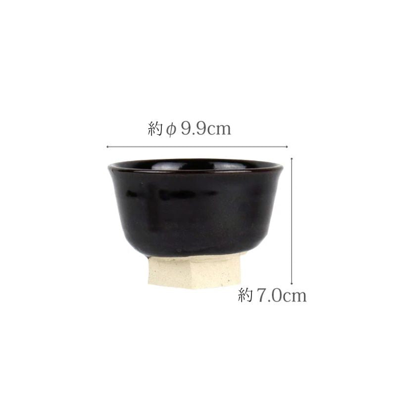 【訳あり品 40%OFF】 東屋 小鉢 六角高台 黒飴