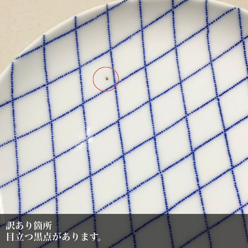 【訳あり品 20%OFF】 東屋 印判小皿  引網