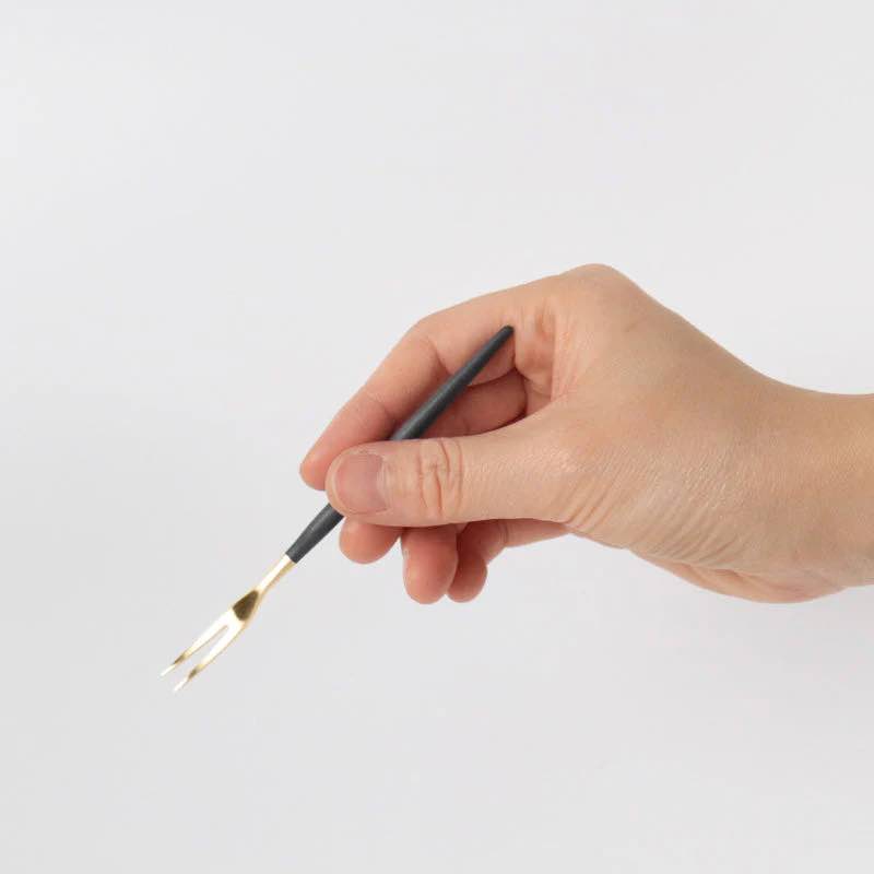 【訳あり品 30%OFF】 クチポール GOA ブラックゴールド フルーツフォーク