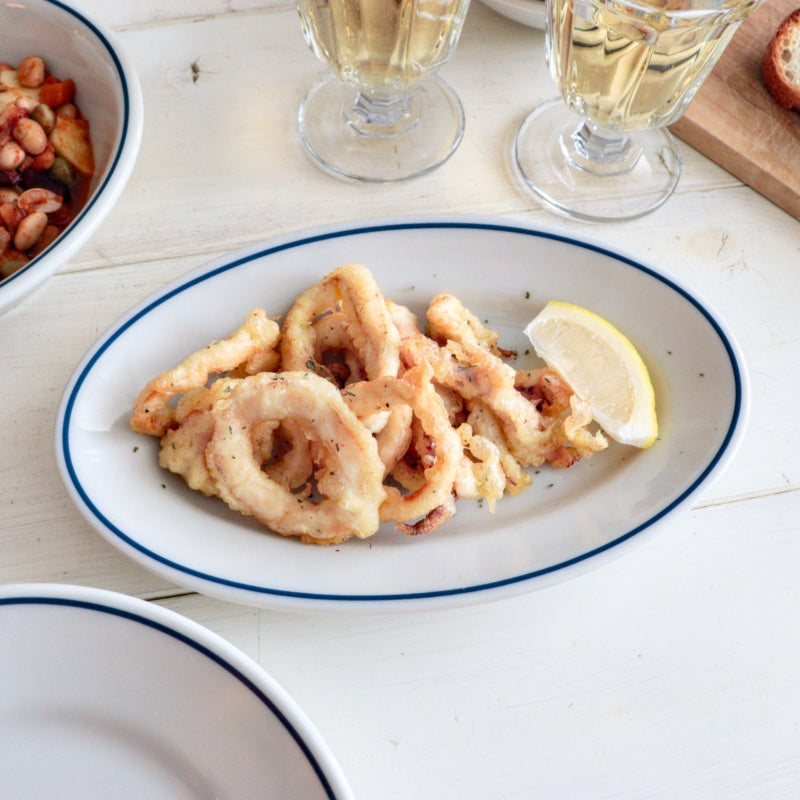 サタルニア チボリ ブルーライン オーバルプレート 23cm