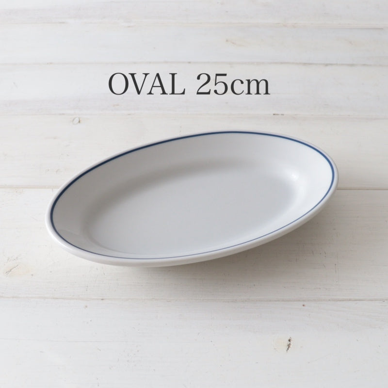 サタルニア チボリ ブルーライン オーバルプレート 25cm