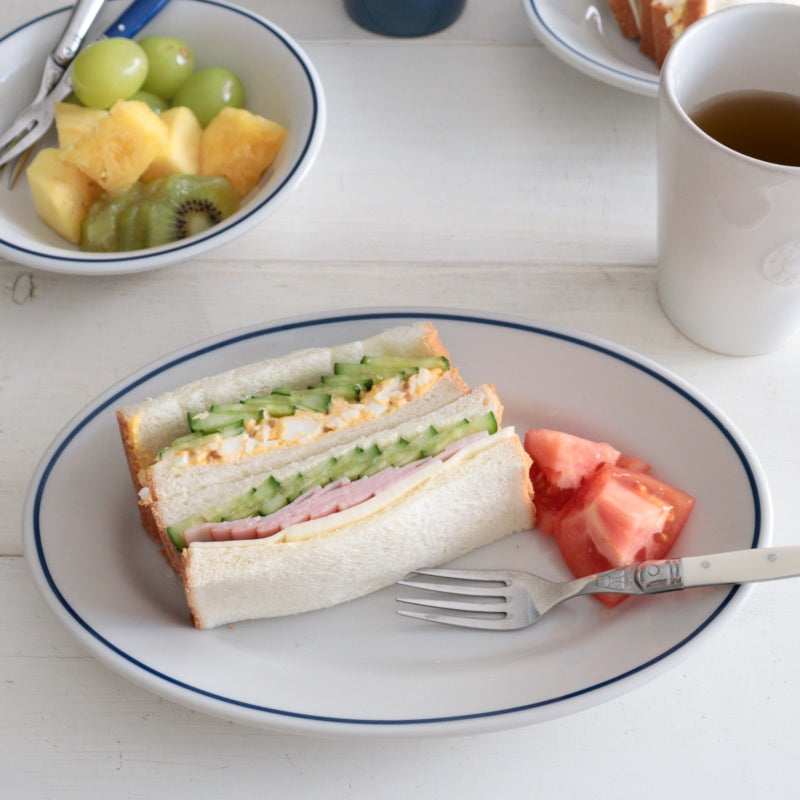 サタルニア チボリ ブルーライン オーバルプレート 25cm