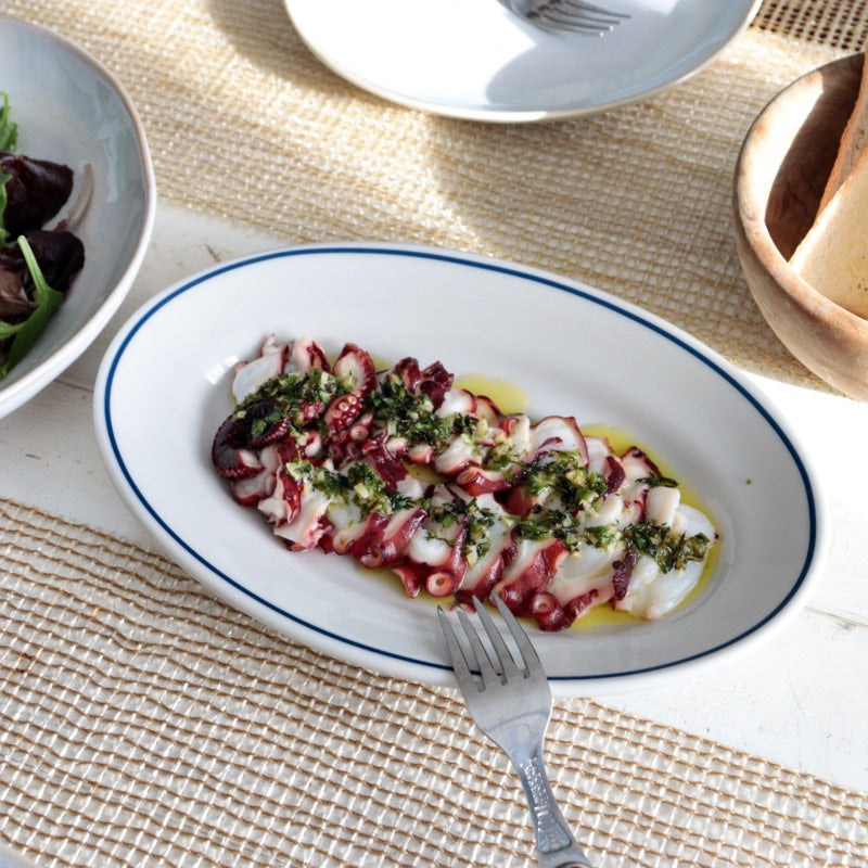 サタルニア チボリ ブルーライン オーバルプレート 25cm