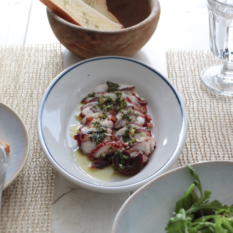 サタルニア チボリ ブルーライン オーバルプレート 25cm