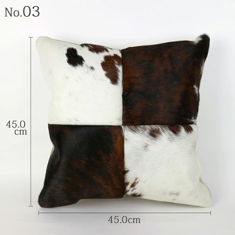 【在庫限り 70%OFF】個別販売 Spring Valley カウハイド クッション ノルマンディー トリコロール 45×45cm