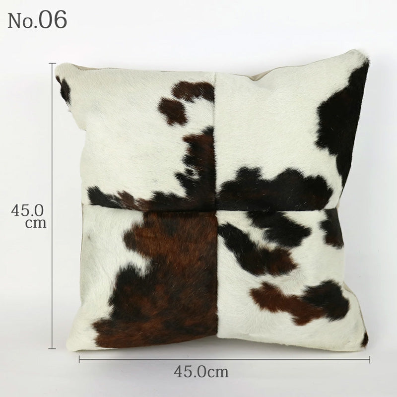 【在庫限り 70%OFF】個別販売 Spring Valley カウハイド クッション ノルマンディー トリコロール 45×45cm