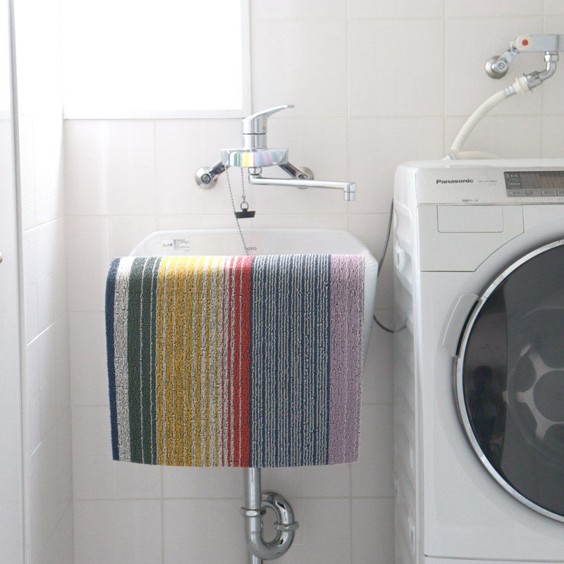 チルウィッチ 玄関マット Pop Stripe Shag  Door Mat Multi 46.0×71.0cm