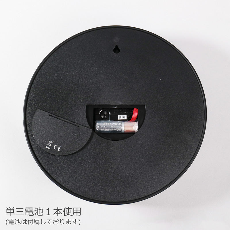GEORG JENSEN HK CLOCK ウォールクロック 22cm ブラックステンレス＆ホワイトダイヤル