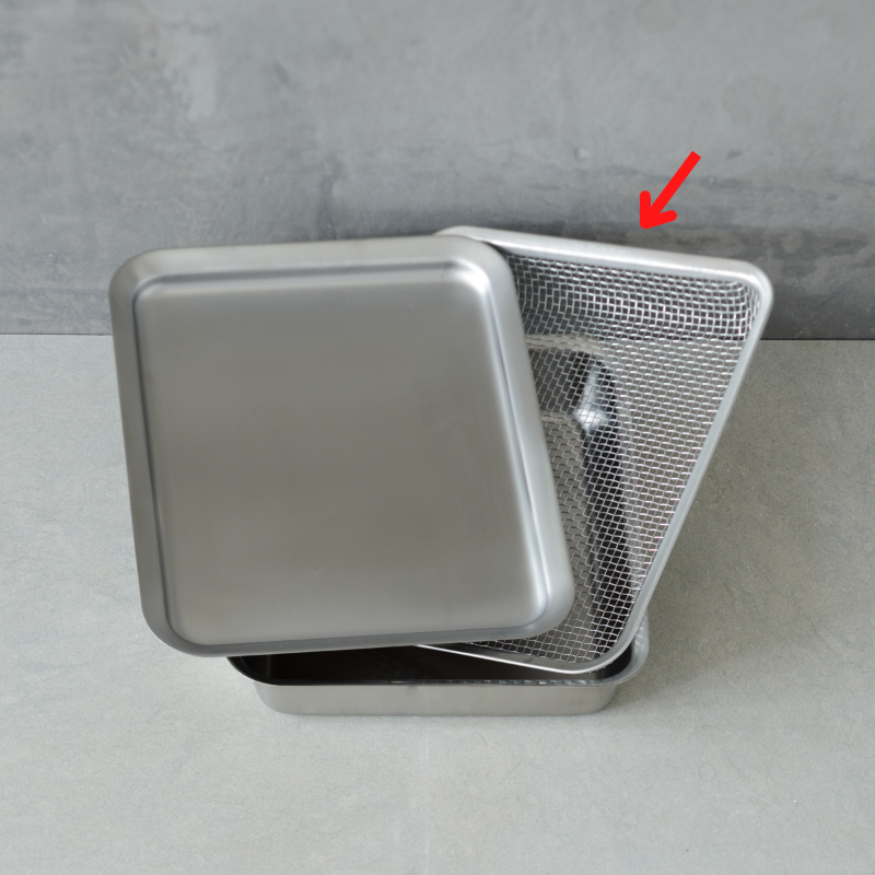 la base  (ラバーゼ) ステンレス 角ざる 21cm