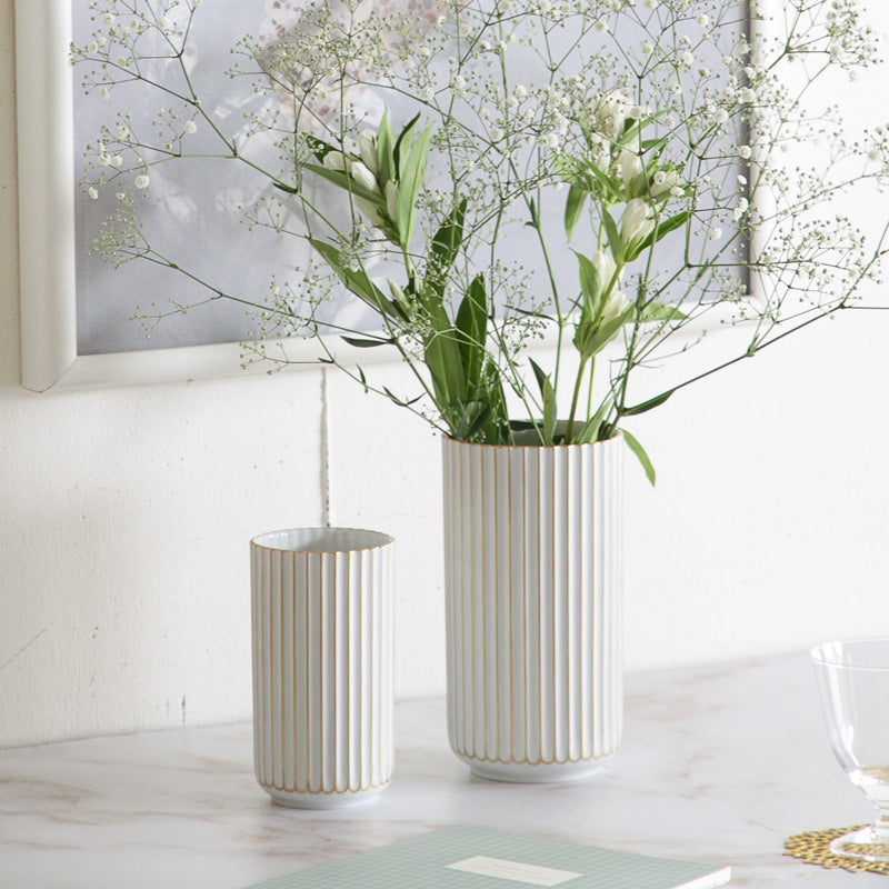 LYNGBY PORCELÆN リュンビューベース ゴールドライン 15cm