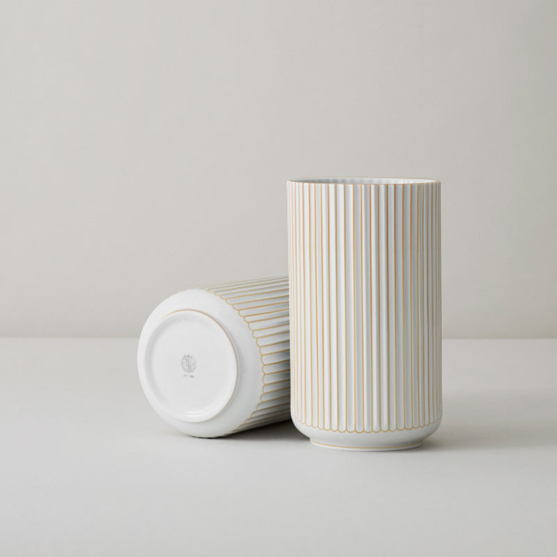 LYNGBY PORCELÆN リュンビューベース ゴールドライン 20cm